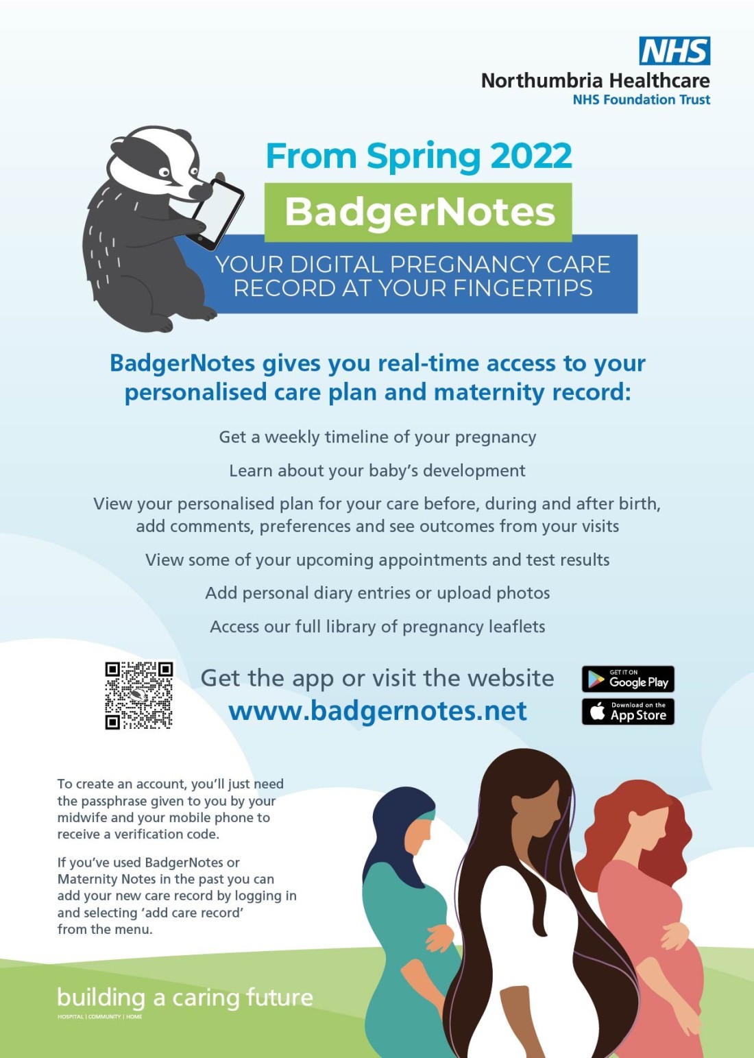 Badgernet poster with qr code